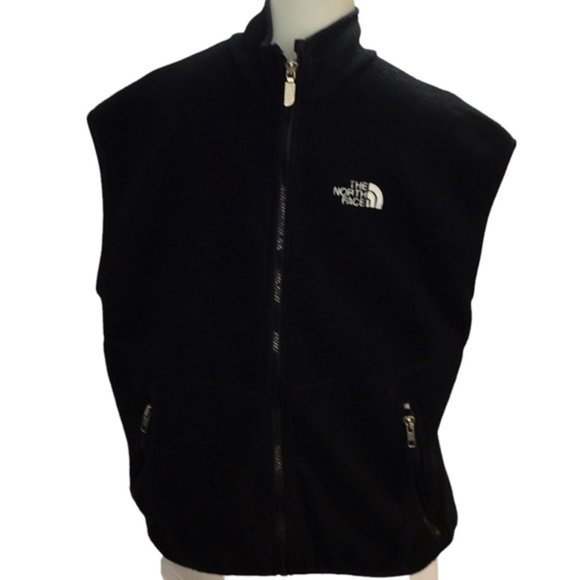 The North Face Other - The North Face Vtg USA Made Men's Black Fleece Full Zip Vest Pockets Size Large